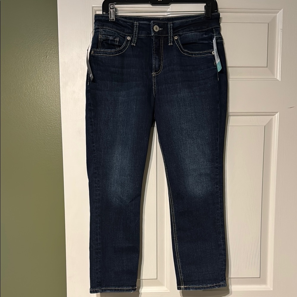 Silver Jeans Blue Ankle Cropped Denim
